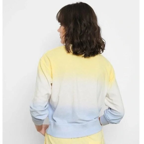 New Rails Ramona Terrycloth Sky Blue Dip Dye Pullover Sweatshirt NWT Size XS - Picture 7 of 13